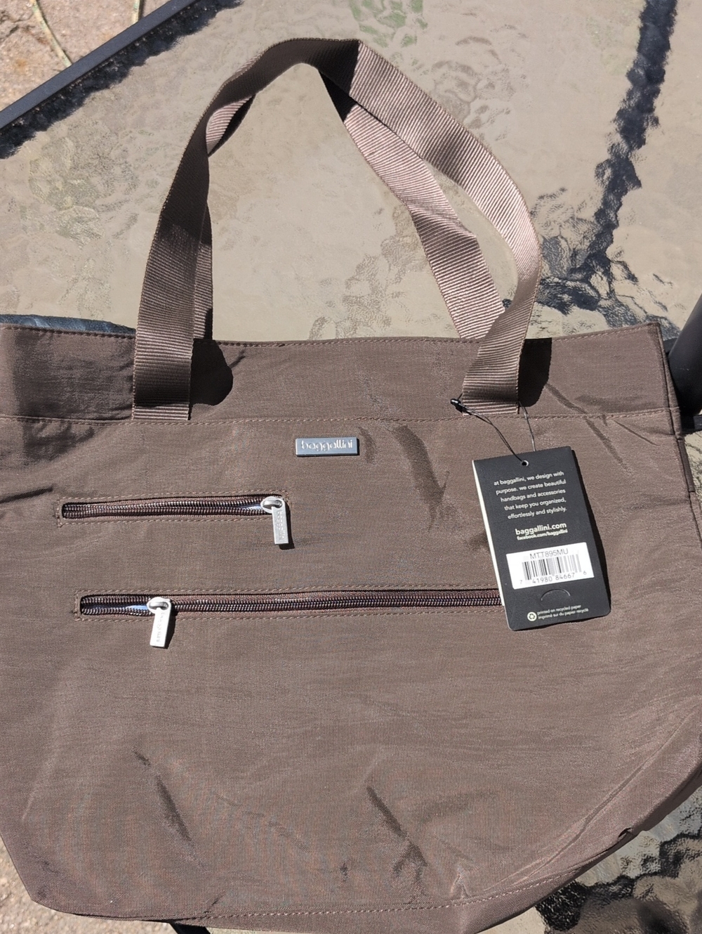 Baggallini Chocolate Brown Everyday Tote Special Edition NWT